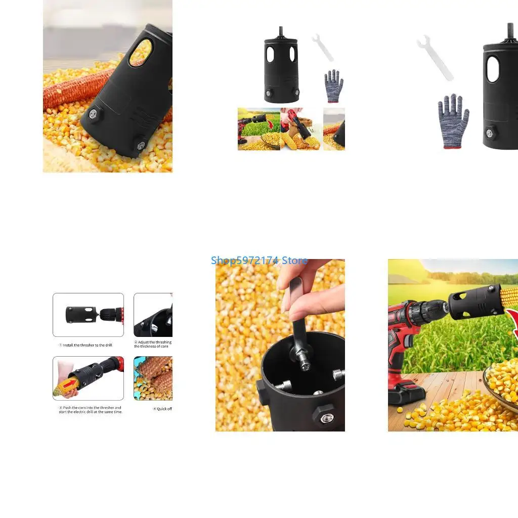 Y3NB Automatic Corn Shelling Tool Easy Assembly Nylon Construction Perfect For Family Farm And Crop High Agriculture