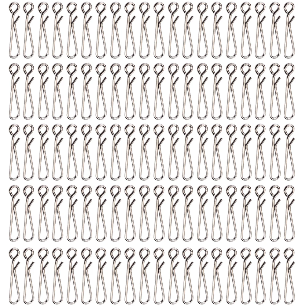

100pcsSnap Tackle Connector Stainless Steel Fishing Accessories Lure Line Hook Fish Carp Tool Pin Rig Sea Solid Rings