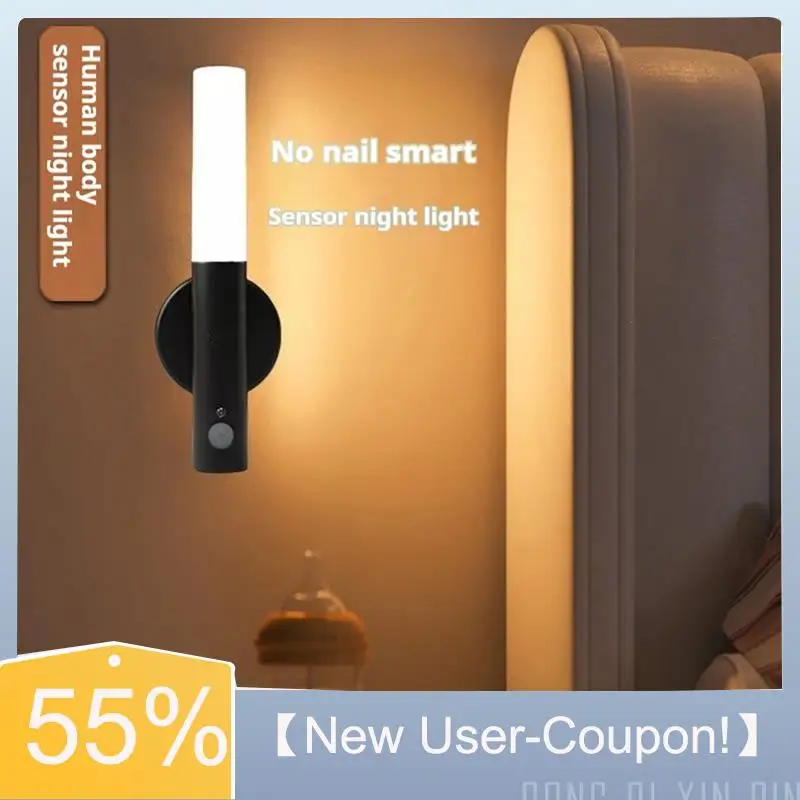

【Fast Delivery】Toilet Wall Induction LED Night Light Rechargeable Intelligent Human Body Induction Corridor Wall Light Household