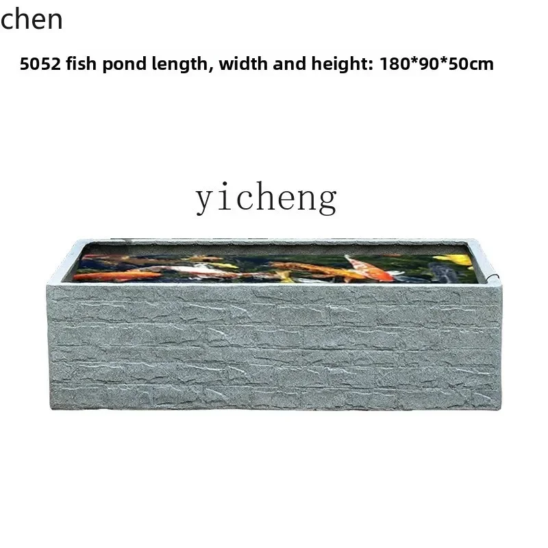 a2 Outdoor Courtyard Fish Pond Rockery Water Flow Fountain Fan-shaped Fish Tank Landscaping Ornament
