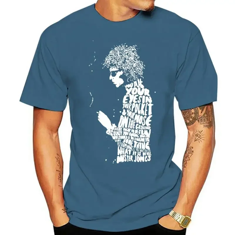 Short Sleeve T Shirt For Man Summer High quality Men's Fashion Tshirts Bob Dylan DIY Cotton men clothing graphic oversized style