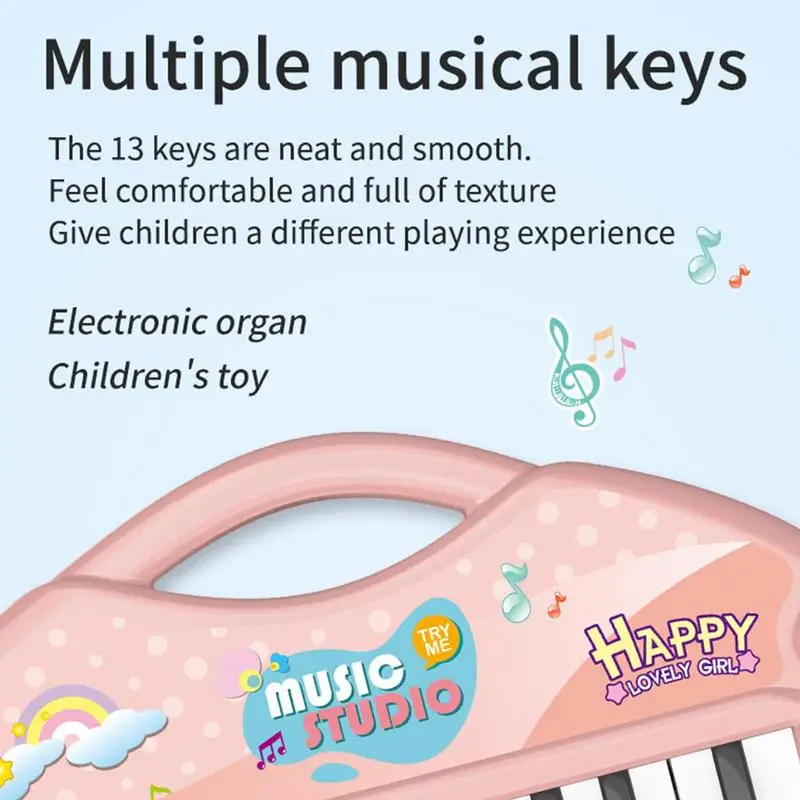 Giocattoli per bambini 13 tasti musica portatile tastiera per pianoforte strumento musicale elettronico giocattoli regalo di apprendimento multifunzionale per bambini