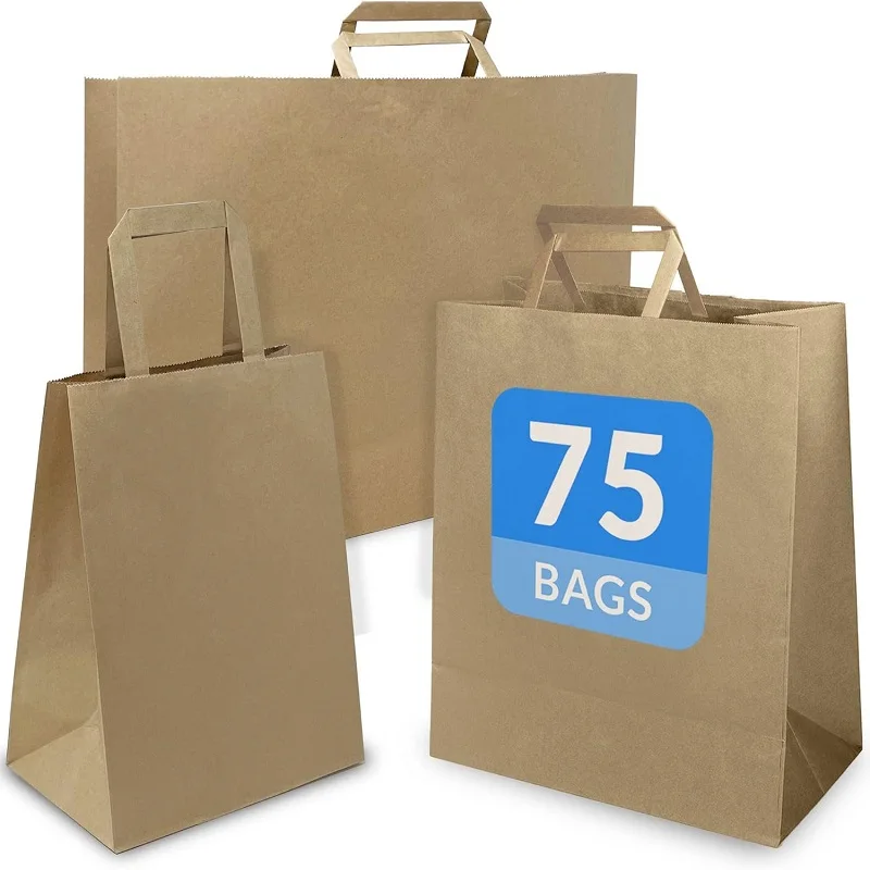 50PCS Party Gift Bags with Handle Jewelry Shopping Bag Christmas Valentine\'s Day Marriage Gift Colored Paper Bag