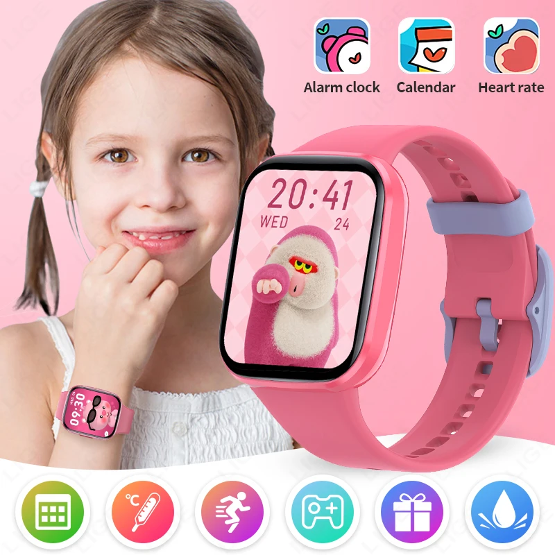 

LIGE 2026 Kids Smart Watch Child Body Temperature Monitor Clock Games Smartwatch Music Watch Boy Girl Gift Children Smartwatches