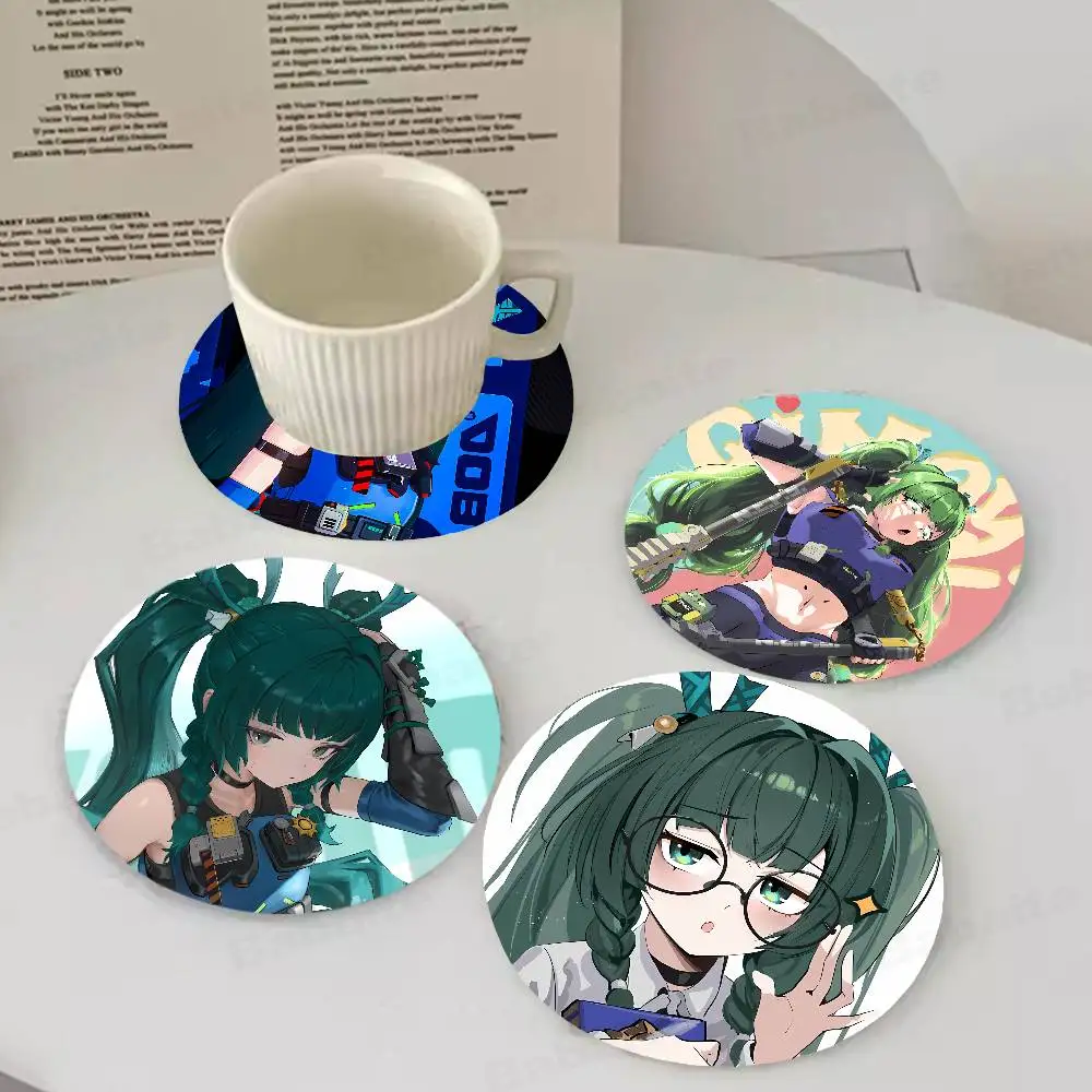 

Qingyi 1pc Pattern Coaster Tea Cup Heat Insulation Pad Anti-scalding Anti-slip Table Bowl Plate Mat