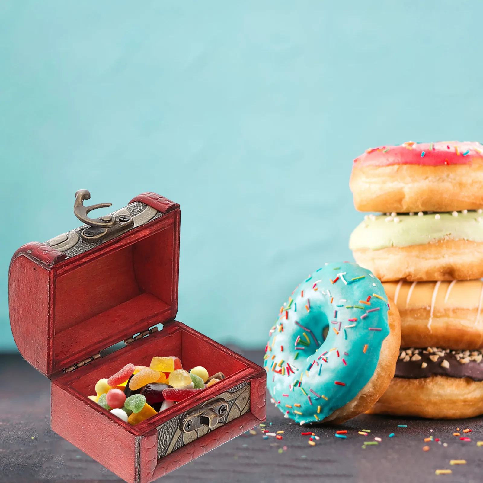 

Набор из 4 деревянных шкатулок-сундуков: прочные, многоразовые, для украшений, подарок на день рождения/годовщину, органайзер для хранения, маленькая шкатулка-органайзер