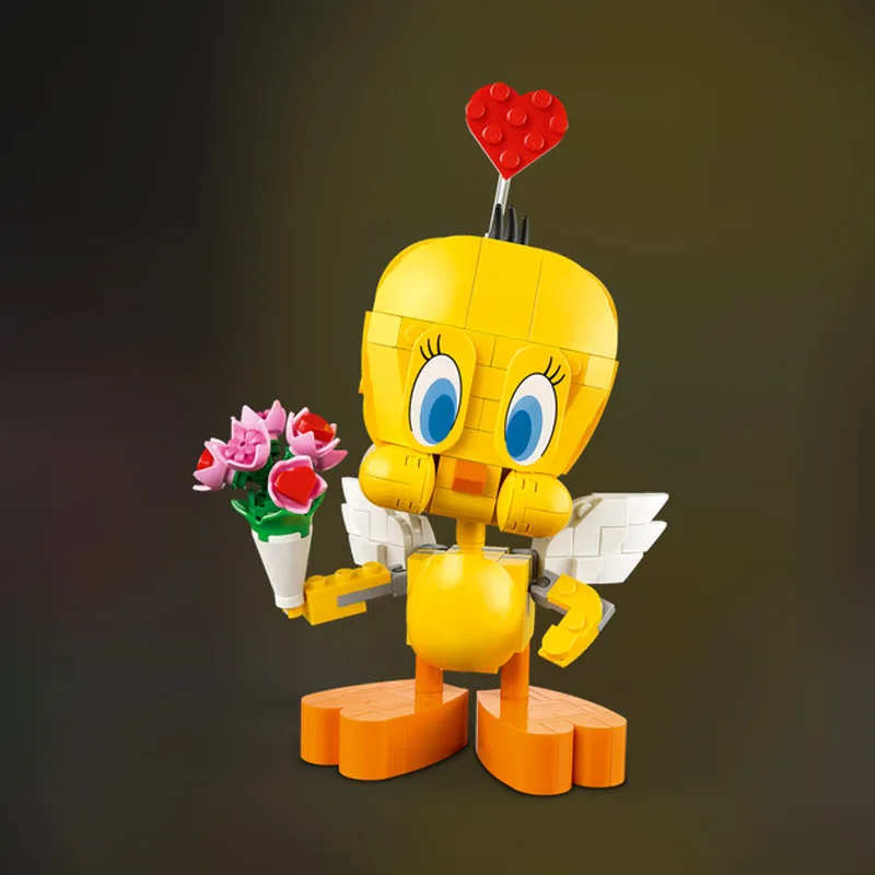 412PCS Leuke Stripfiguur Sweetheart Tweetyes Vogel Cupido Moc Diy Model Bouwstenen Verjaardag Speelgoed Geschenken