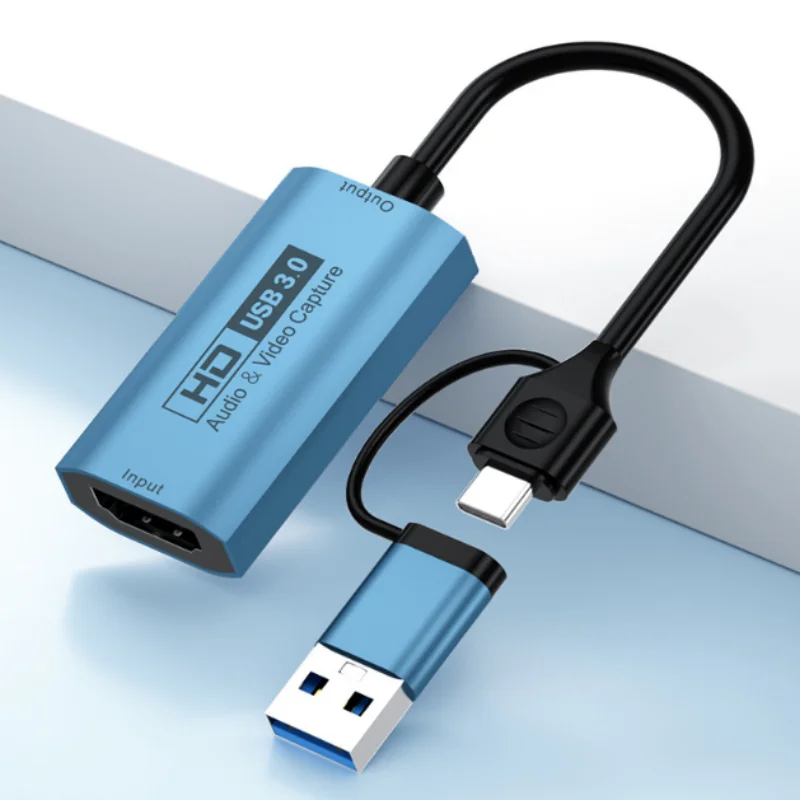 

HD USB3.0 Video Capture Card Type C 4K 60HZ Input HDMI Audio Capture Cards For Switch DSLR Camera Xbox Live Streaming Recording