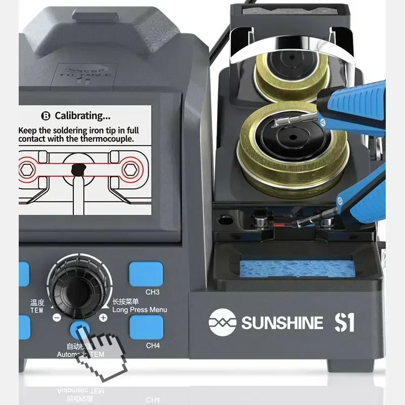 SUNSHINE S1 Pinça de Precisão Estação de Solda Multiuso Tela Colorida Inteligente Aquecimento Rápido 2S Estação de Solda de Estinação