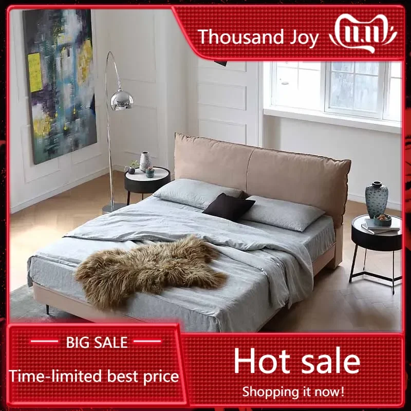 

Wood Designer Double Bed European Style Loft Full Size Home Double Bed Queen Floor Modern Cama Matrimonial Bedroom Furniture