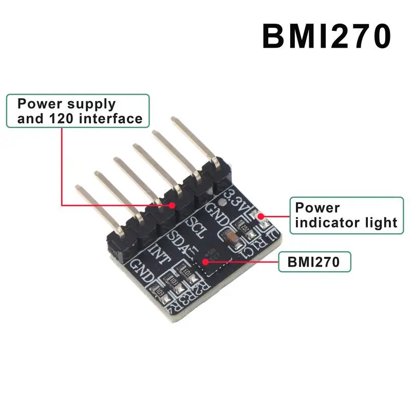 BMI270 Motion Sensor Module 6-Axis Attitude Gyroscope Accelerometer for Gaming Sports Tracking DIY Electronic Experiments