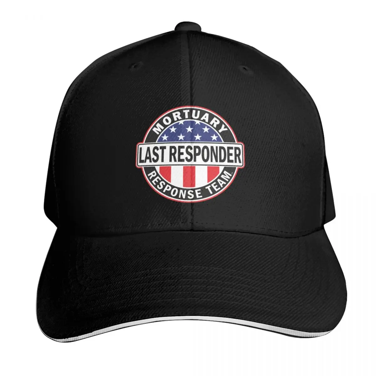 Last Responder - Mortuary Response Team Baseball Cap Cotton Twill Breathable Contrast Two Tone Brim Snapback Flat Bill
