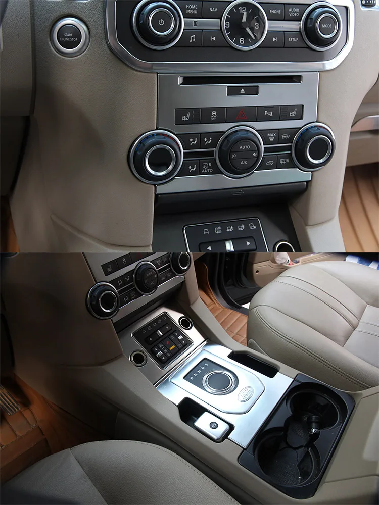 For Land Rover Discovery 4 LR4 2010-2016 ABS Car Center Console Gear Shift Frame Decoration Cover Trim Car Accessories