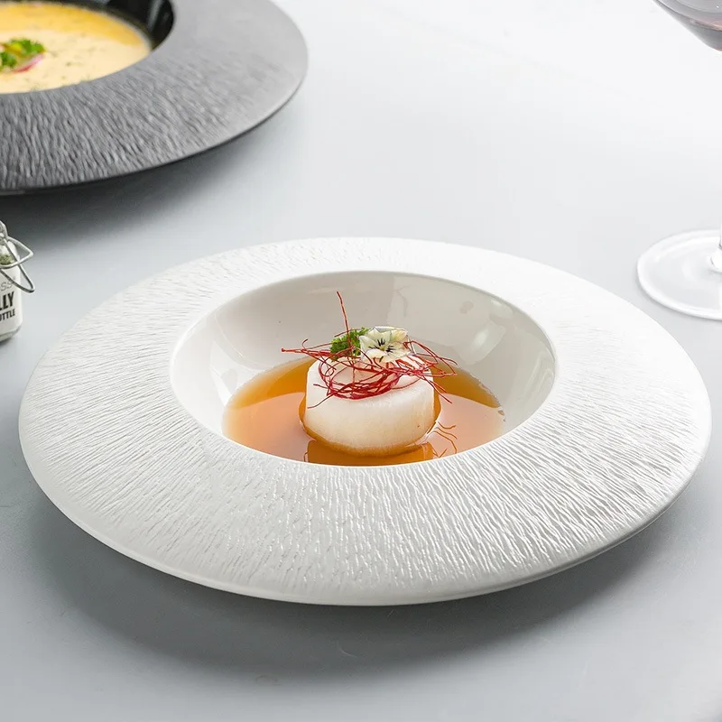 

hat plate creative features deep plate crucian carp thick soup plate ceramic pasta plate pastry plate dessert plate tableware