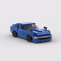 MOC Fairlady 240Z racing sports car Vehicle Speed Champion Racer Building Blocks Brick Creative Garage Toys for Boys