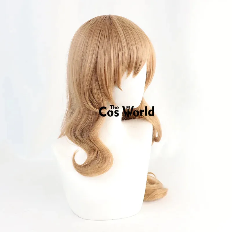 Genshin Lisa Minci 70 ซม.ยาวเกมคอสเพลย์วิกผมเส้นใยสังเคราะห์ทนความร้อนผม + หมวกวิกผม