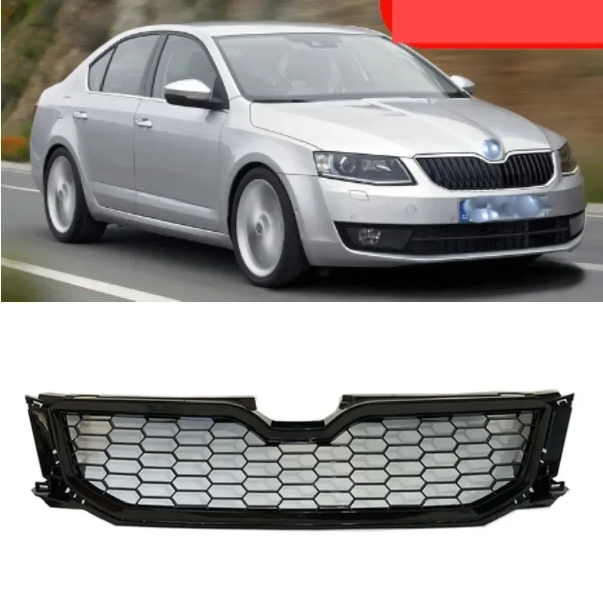 Car Bumper Grill Racing Grills Front Bumper Grille Exterior Part Front Bumper Grill For Skoda Octavia 2015-2017 Car Accessories