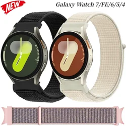 Nylon Loop Strap For Samsung Galaxy Watch 7/FE/6/5/4 40mm 44mm Sports Bracelet Wristband Galaxy Watch 6-4 Classic 47mm 46mm Band