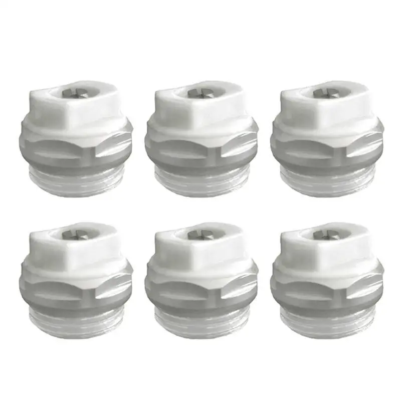 652F 6Pcs 3/8Inch Air Vent Radiator Bleed Valves Sealing Radiator Bleed Valves Radiator Air Release Valves Quick Install