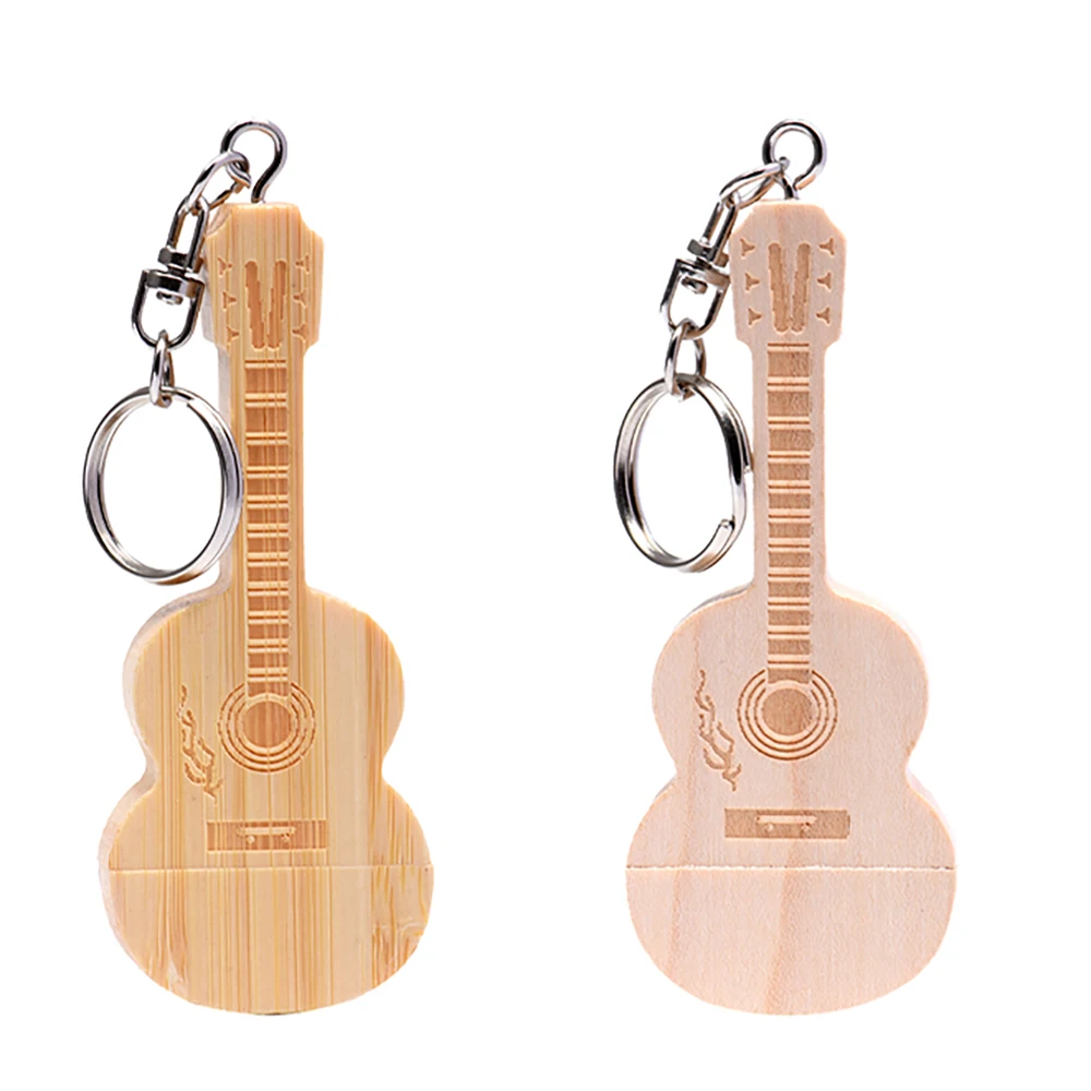 Wooden High-speed USB Flash Drive 128GB Free key chain Wooden Pen Drive Real Capacity Memory Stick 64GB 32GB U Disk Gifts 16GB
