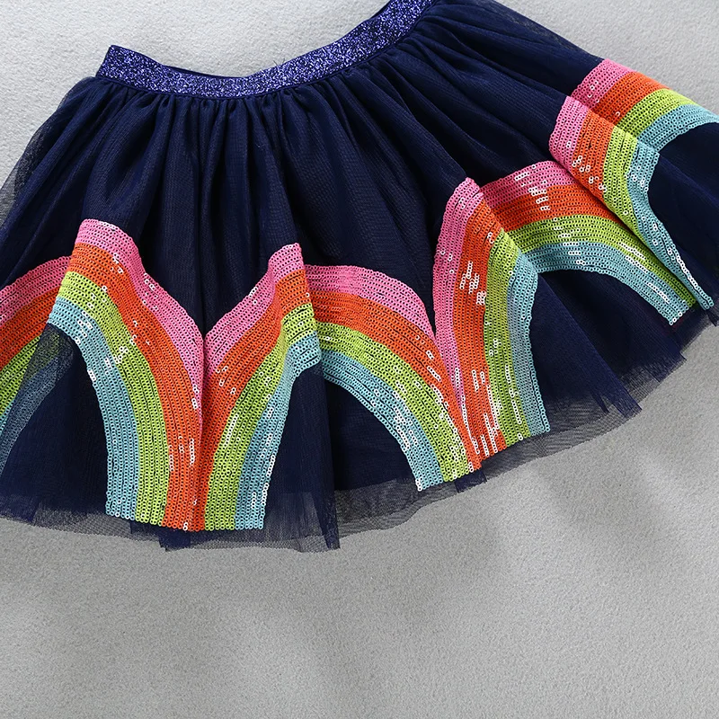 Gonne colorate per bambini neonata Bloomers paillettes fotografia Prop gonna a rete 1-7 anni