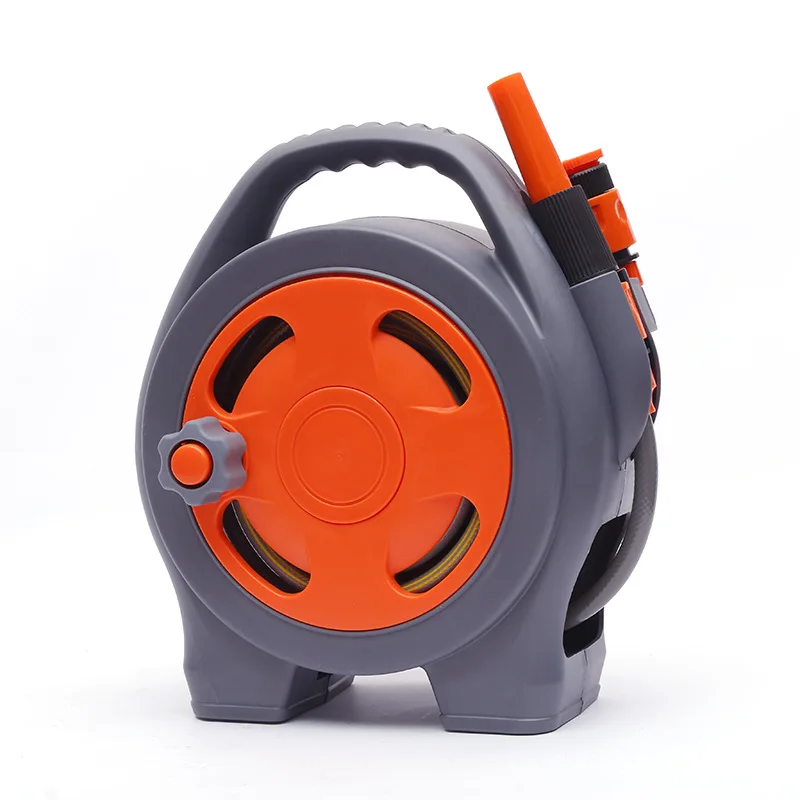 Wall Mounted Garden Retractable Hose Reel Portable Simple Home Hose Reel Spray Nozzle And Any Length Lock Water Hose Reel