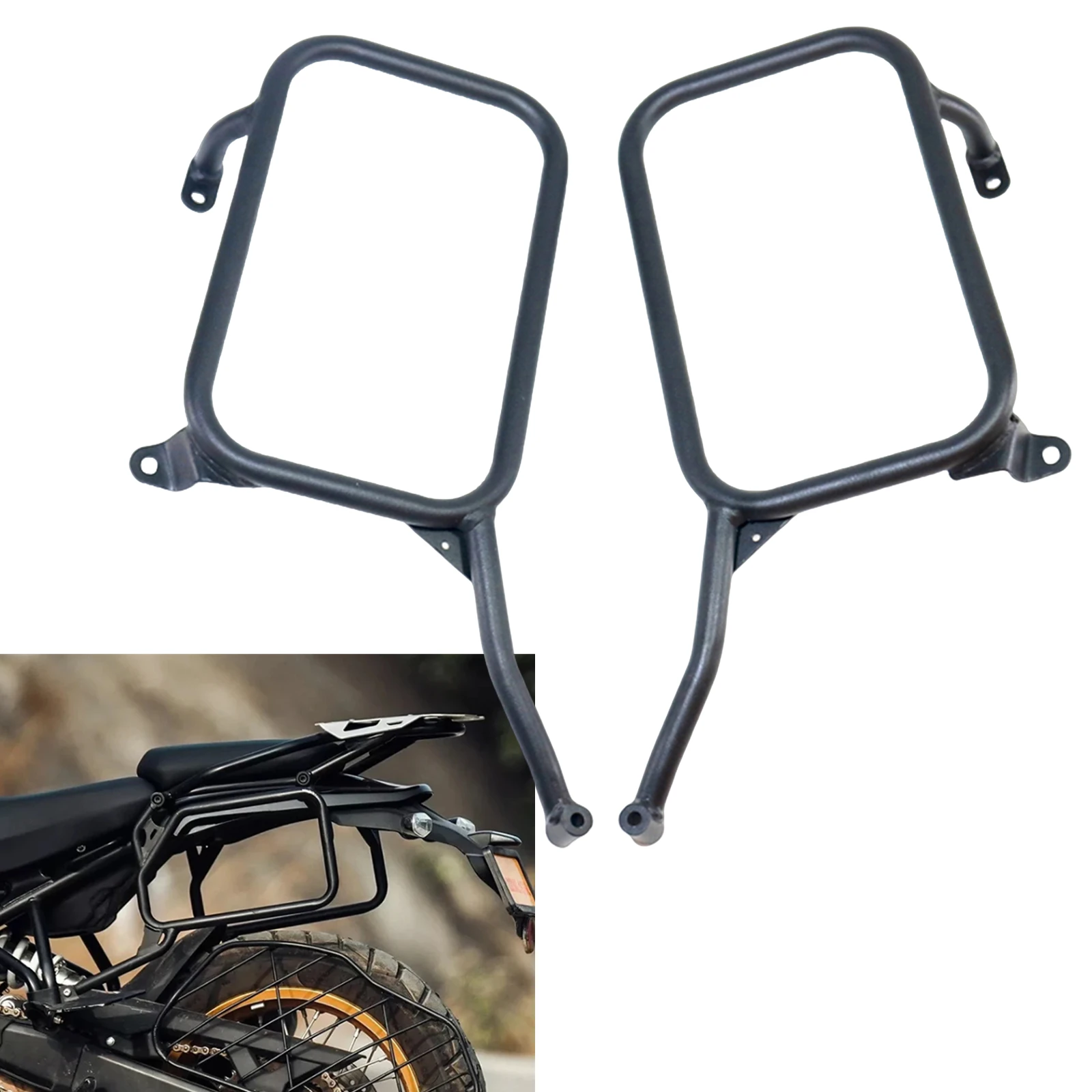 Motorbike Rear Saddle Bag Side Trunk Bag Holder Support Bracket For Royal Enfield HIMALAYAN 450 452 2024-2025