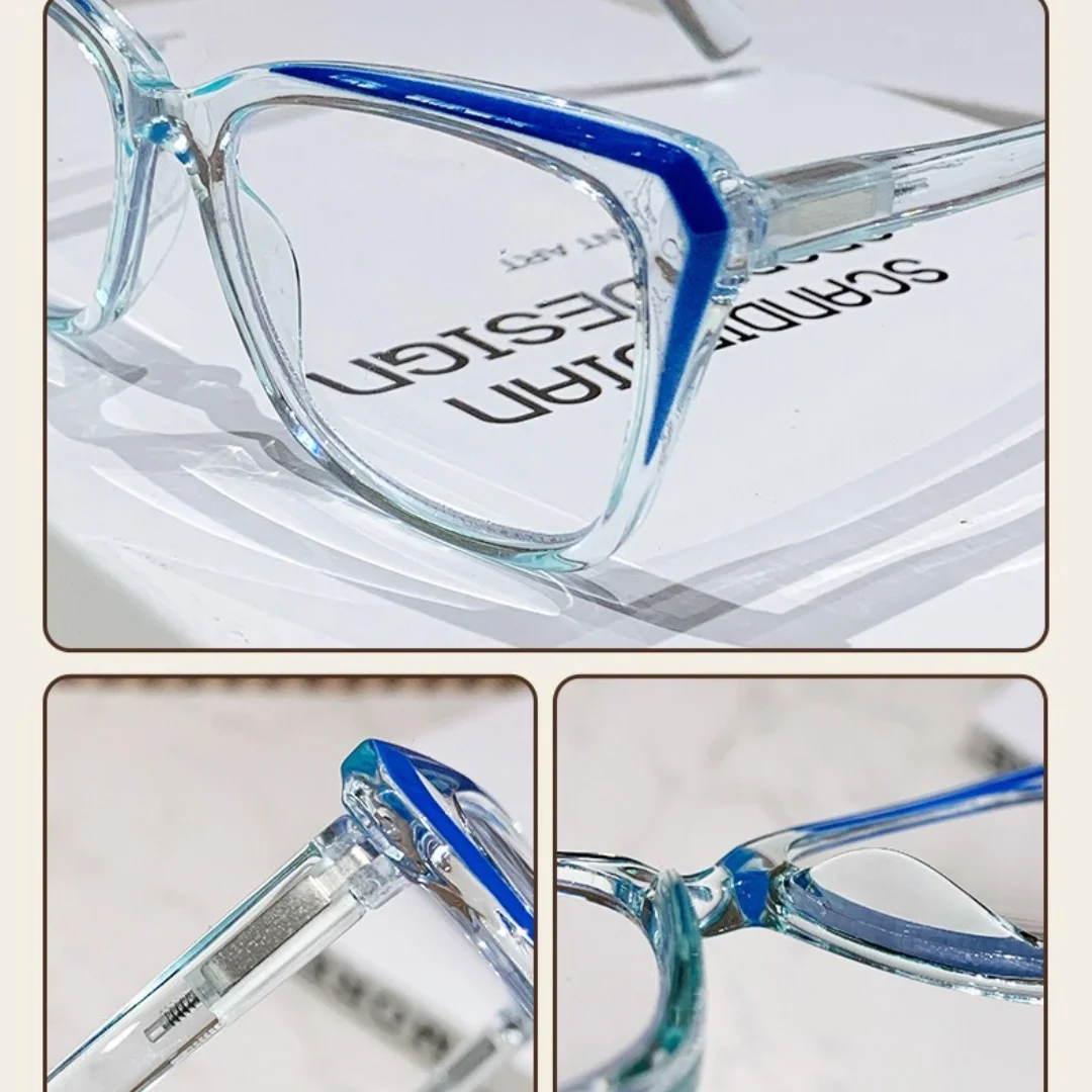 أزياء القط العين نظارات للقراءة النساء شخصية الكمبيوتر النظارات البصرية مكافحة الضوء الأزرق حجب النظارات