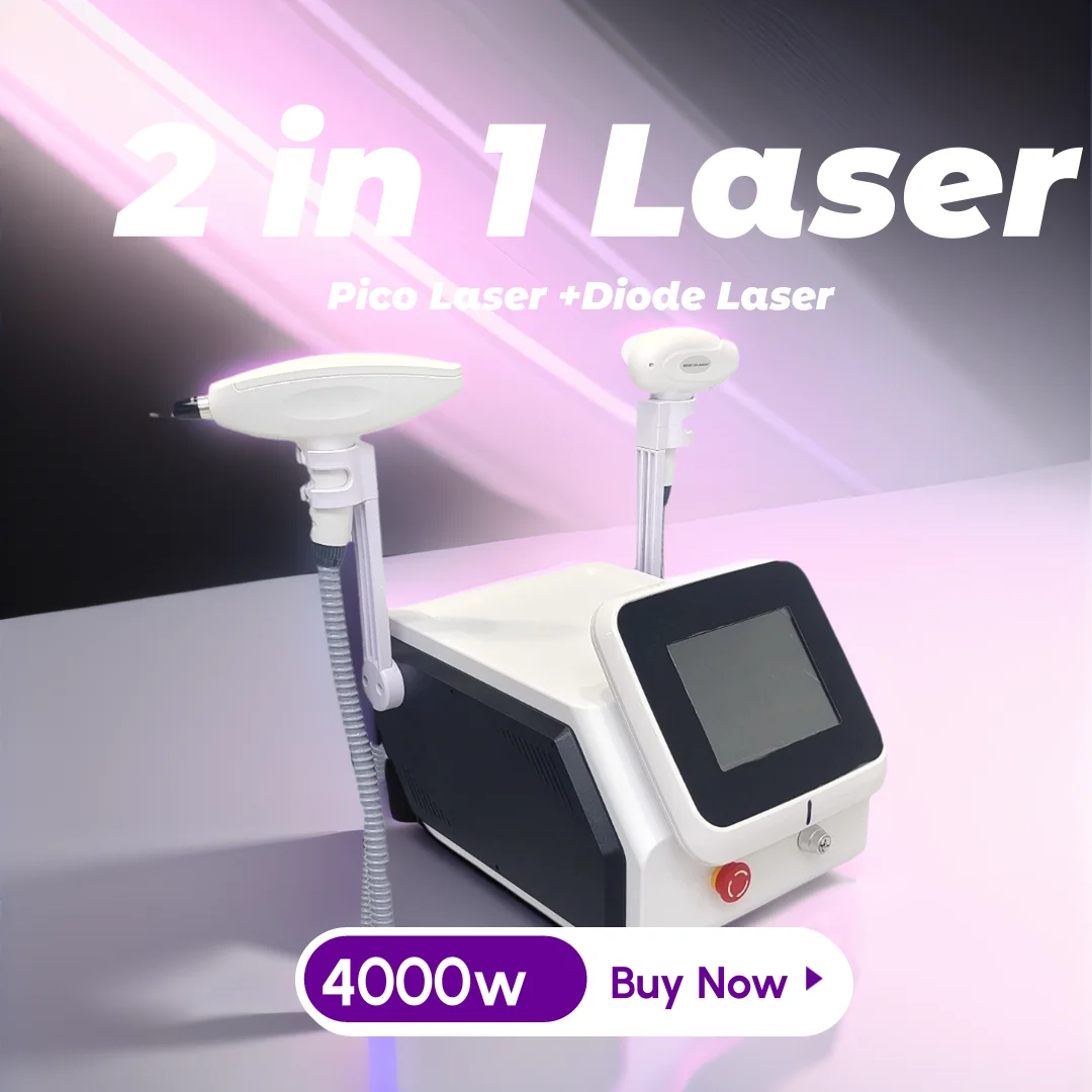 

4000W 2 in 1 Soprano Titanium Ice Platinum Diode 755 808 1064nm 4 Wavelength Laser Machine Painlessf 2025