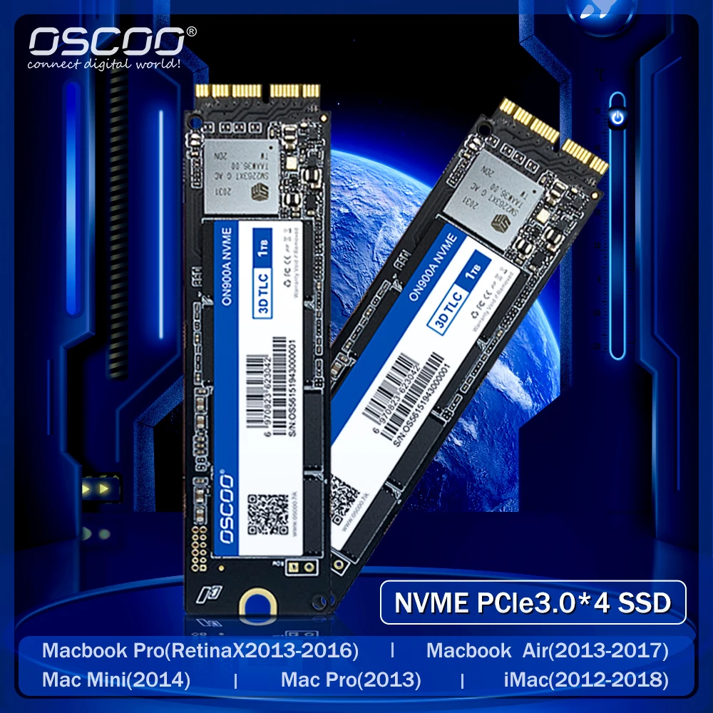 

NVMe SSD 1TB PCIe Gen3x4 Internal Solid State Drive for Macbook Pro 3D NAND Disco Ssd 2TB SSD For Mini 2014 iMac Macbook Air