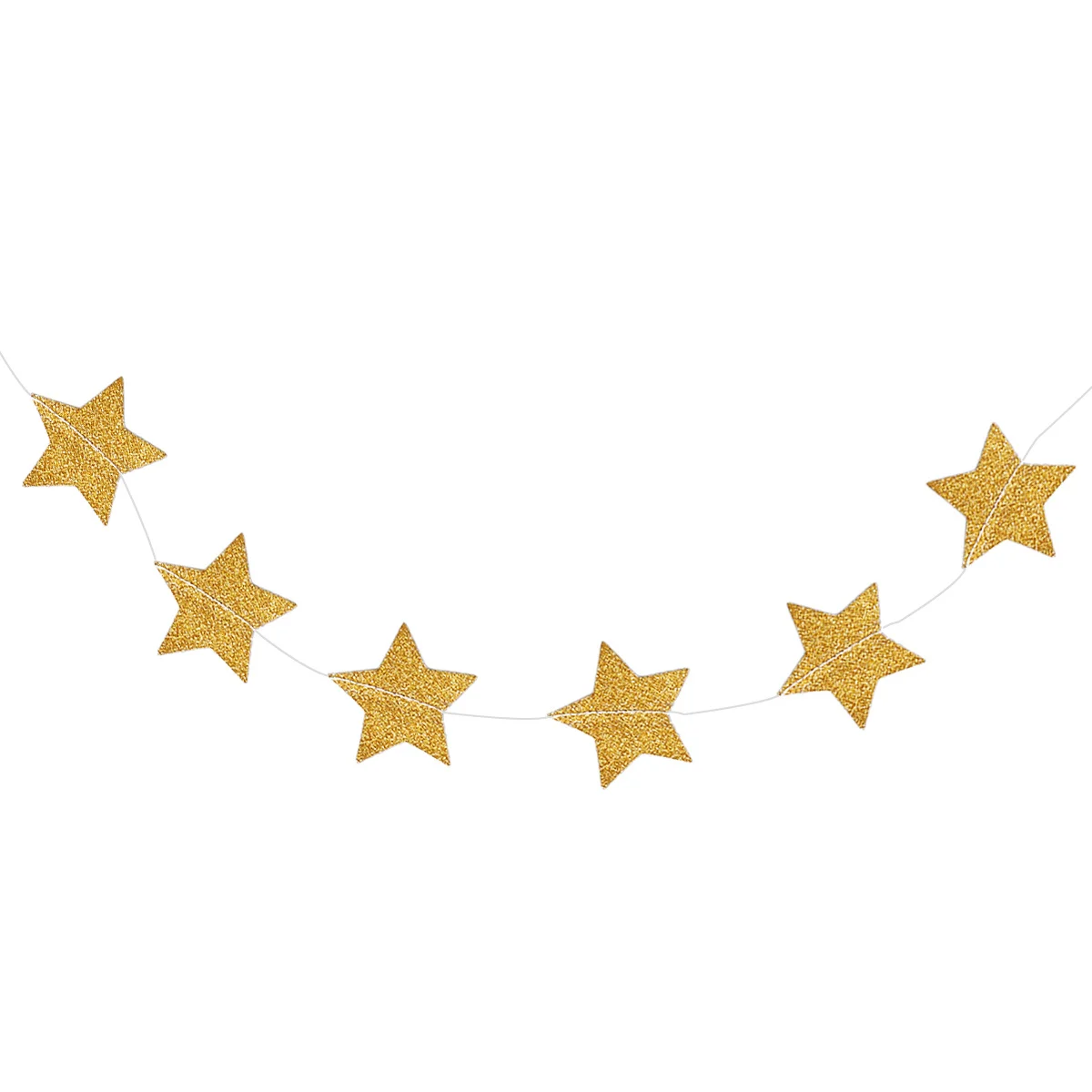 

2M Golden Star Garland Little Star Glitter Banner Christmas Decor Baby Shower Backdrop Party Decoration