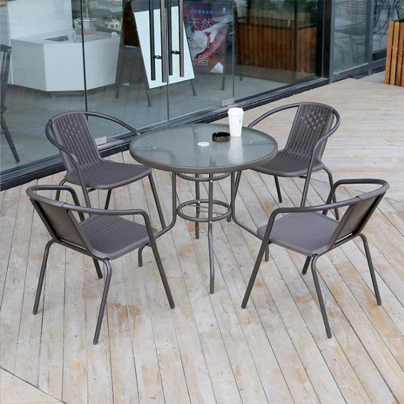 Hot Sale Simple Restaurants Outdoor Table And Chair leisure rattan outdoor furniture