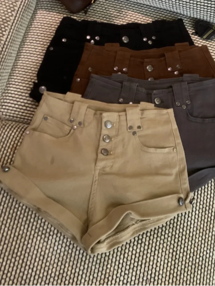 Korean Style High Waist Straight Leg Jeans Short Pants Casual Fashionable Cuffed Slimming Women's Autumn Winter New Arrival