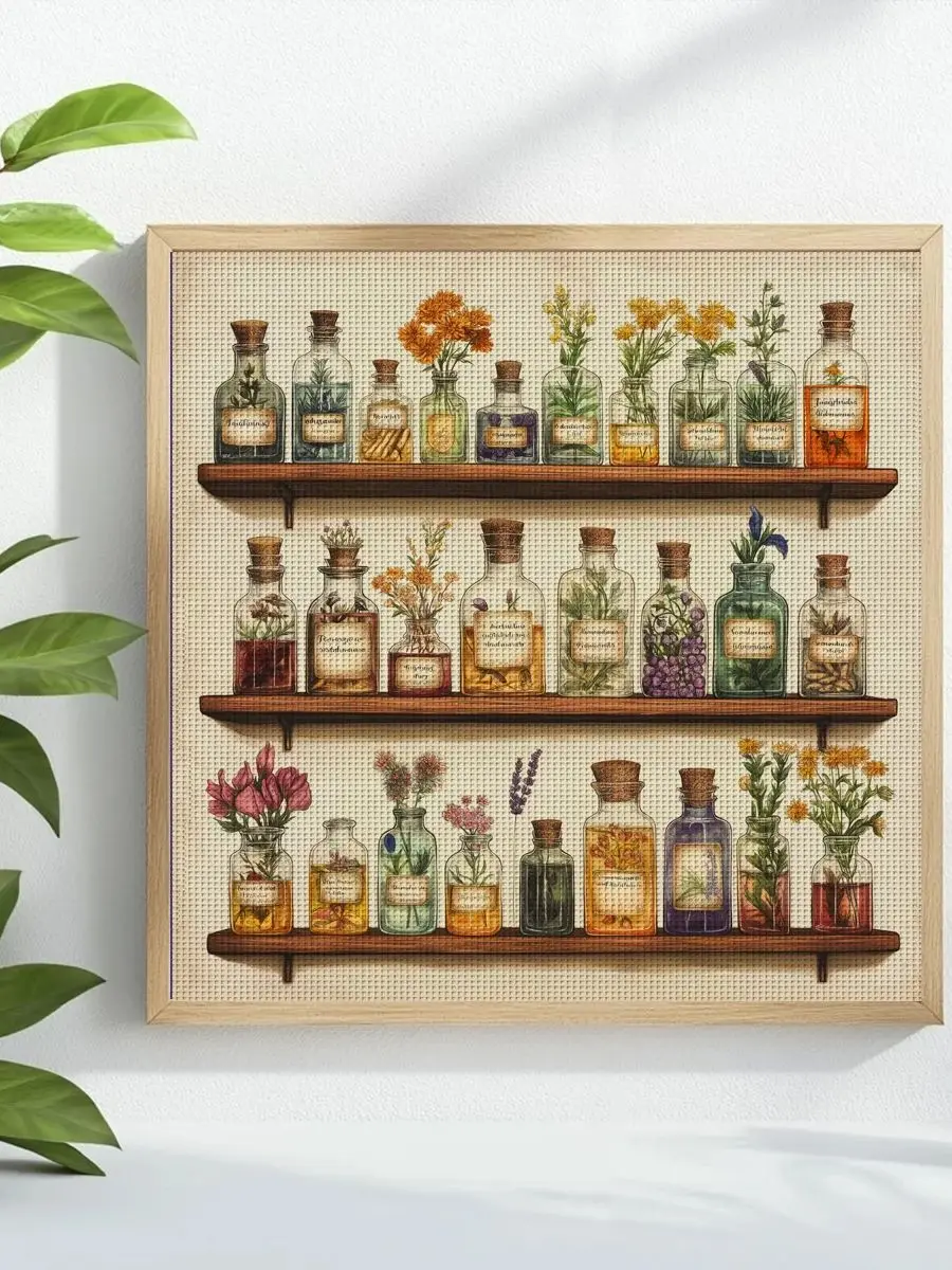 1 Stück 40x40 cm/15,74 Zoll Kreuzstich-Set mit verschiedenen Biermotiven, DIY-Set 11CT/14CT, DIY-Stickset, DIY-Kreuzstich-Set – Detail 1