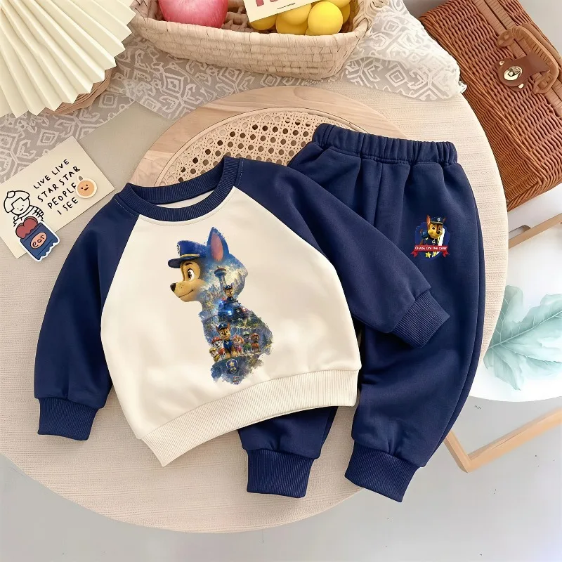 2026 Herbst Neue Kinder-Freizeit-Sweatshirt-Sets Jungen Hoodies und Lange Hosen Zweiteiliger Anzug Kinder Mode-Trainingsanzug Sportkleidung – Detail 1