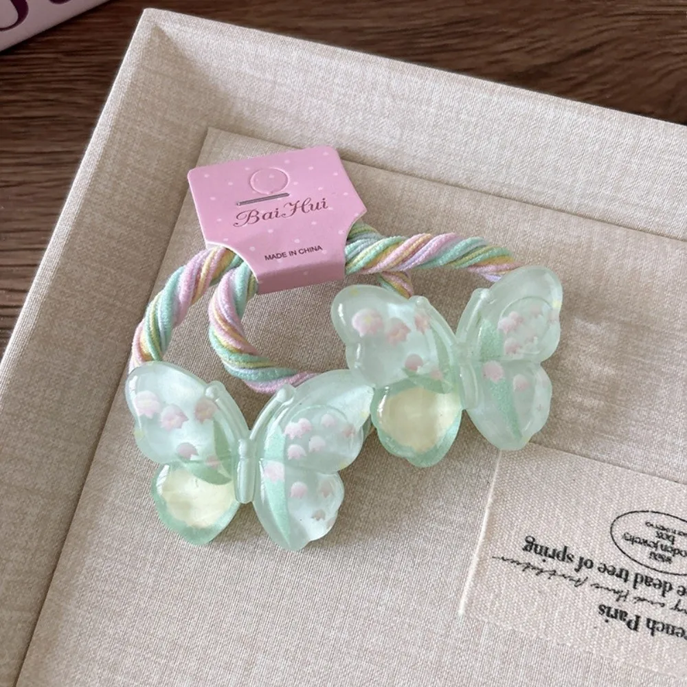 

10Pcs Luxury Sweet Butterfly Hair Bands Cute Luxury Elastic Rubber Band Princess Headwear Hair Accessories