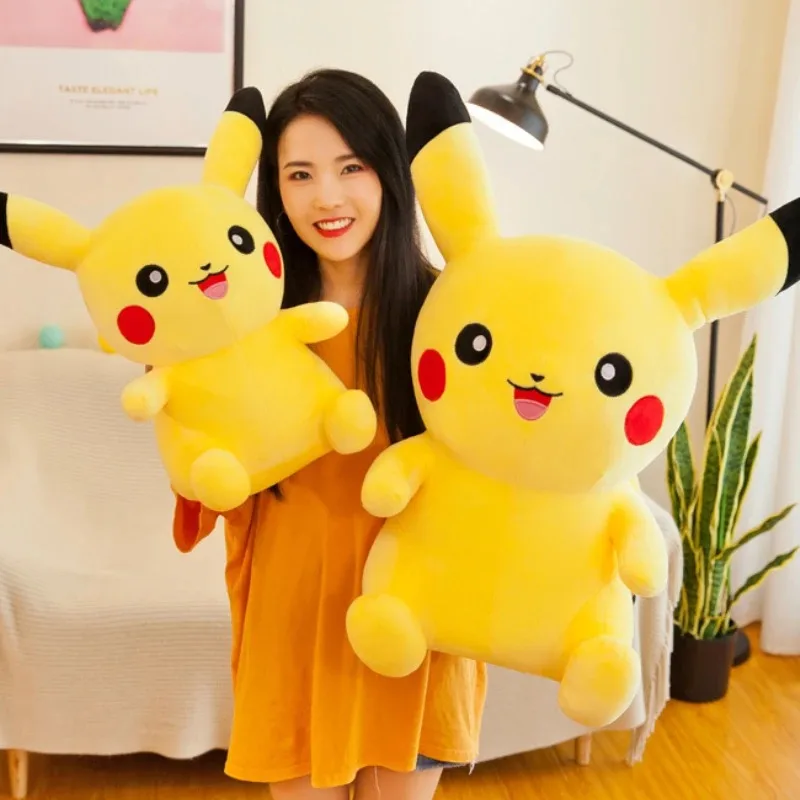 

Большая плюшевая игрушка Покемон Пикачу 90 см, милая мультяшная кукла-подушка, подарок для детей на праздники