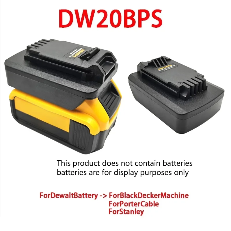 Adapter Battery DW20BPS for Dewalt 18V 20V MAX XR Slide Lithium Battery Compatible for Black&Decker/Porter-Cable/Stanley Tools