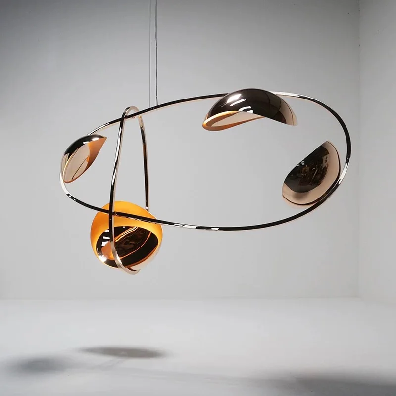 Modern LED home interior lighting ceiling chandelier, metal lustre, dimmable, suitable for living room lighting