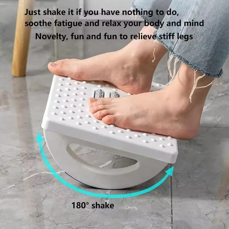 Portable Foot Stool for Home and Office with Ergonomic Design and Built-In Massage Rollers