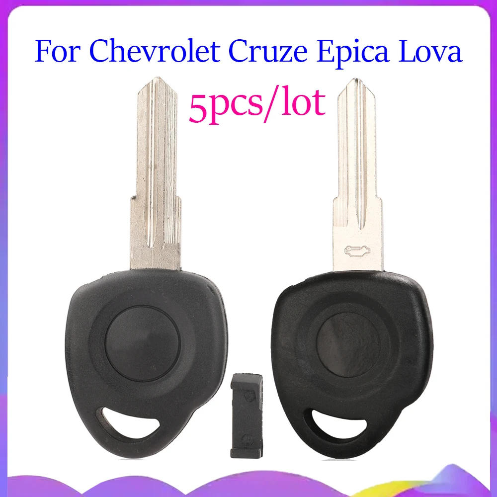 Jingyuqin New 5pcs Car Key Shell For Chevrolet Cruze Epica Lova Camaro Replacement Transponder Chip Remote Case Cover