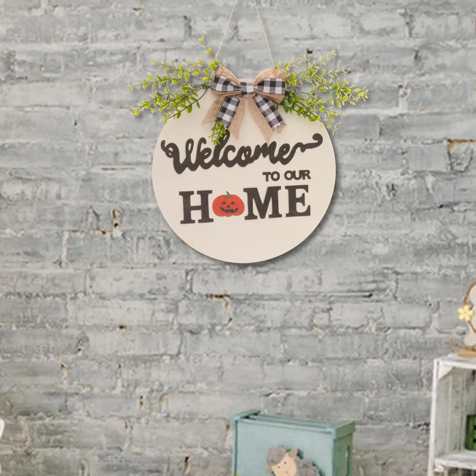 Interchangeable Seasonal Welcome Sign 30cm Home Decor Front Door Decoration for Christmas Holiday Entryway Halloween Farmhouse