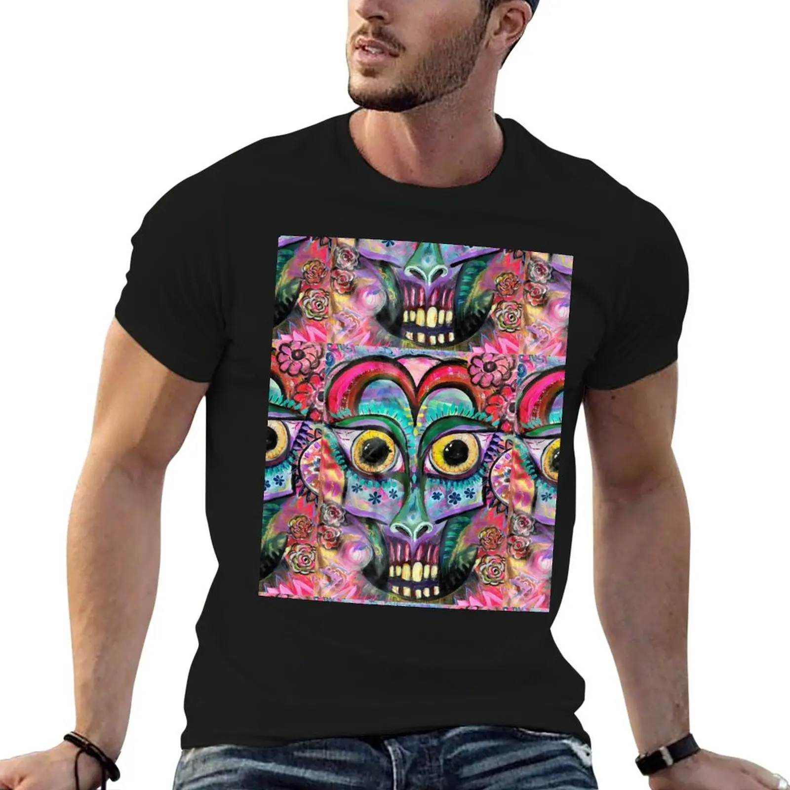 

t Floral tshirt for anime Sugar man T-Shirt Skull man shirts
