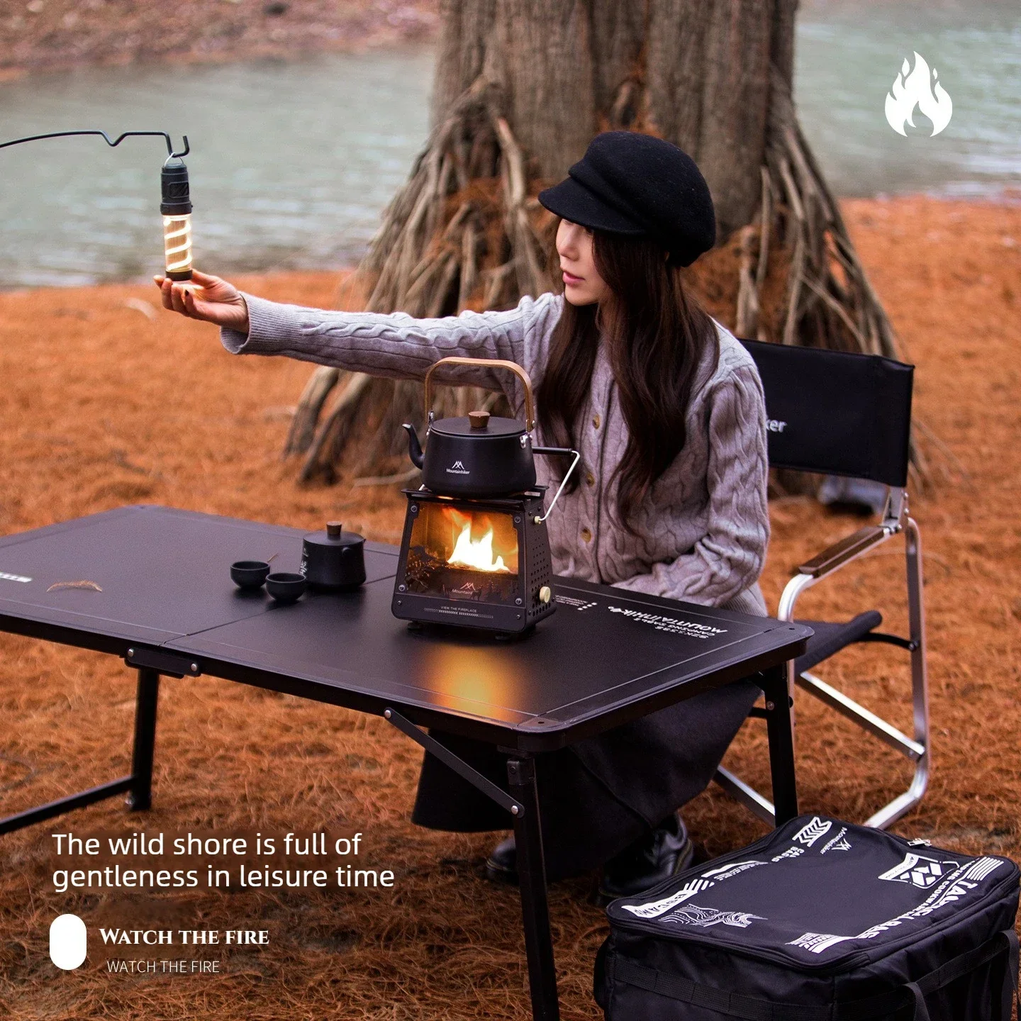 MOUNDAINHIKER Stainless Steel Portable Mini Fire Stove Lightweight Outdoor Camping Picnic Small Observation Stove for Firewood