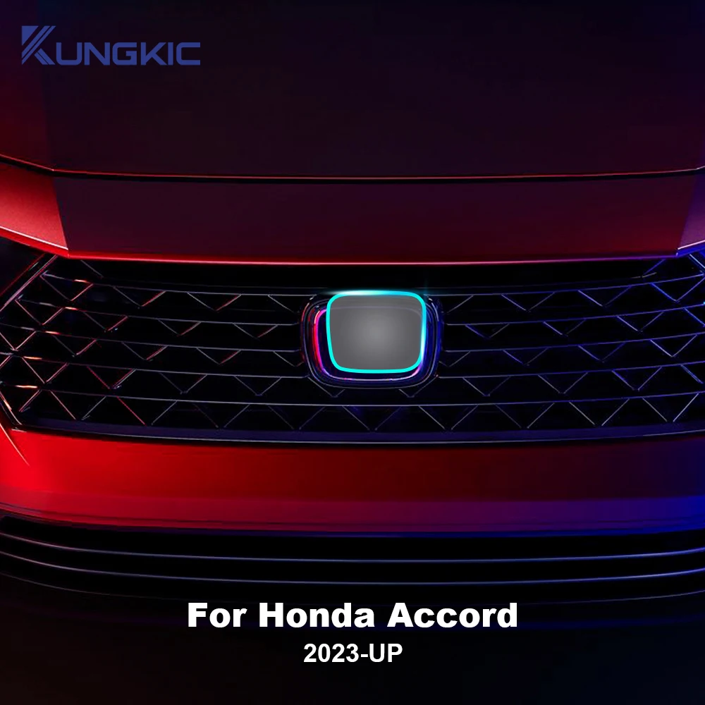 For Honda Accord 2023-2025 Car Front on Emblem Pre Cut Dark Smoked TPU PPF Protection Film Anti-scratch Exterior Accessories