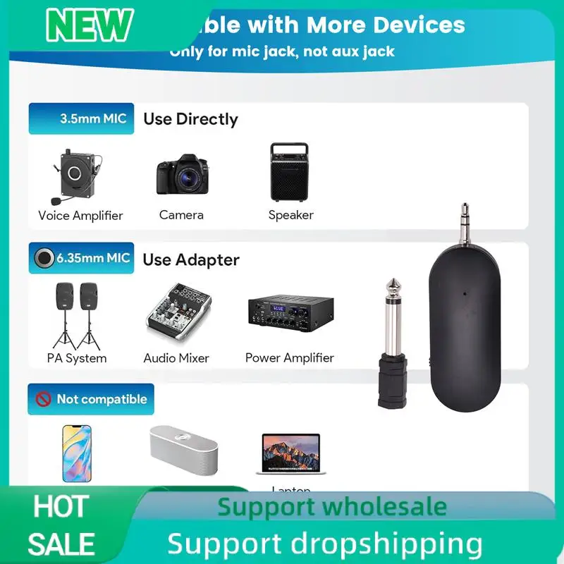 

Solid Handheld 2.4G Wireless Microphone Head-Mounted Microphone Volume Amplifier Teaching Loudspeaker For Voice Teaching