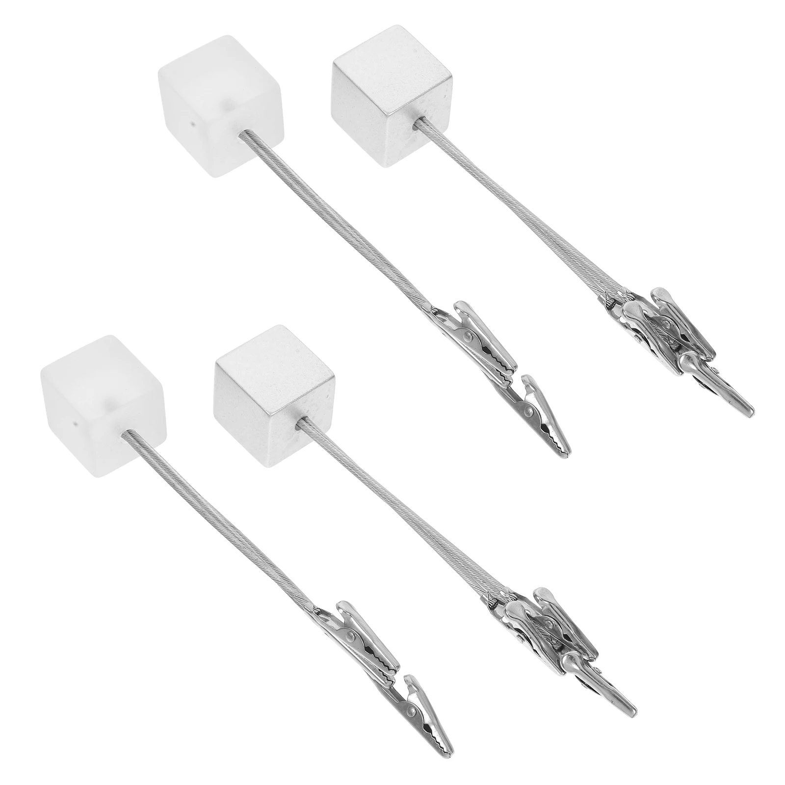 

4pcs Note Clip Holder Silver Resin Cube Base Crocodile Mouth Clips for Photo Stand Table Number Wedding Card Display