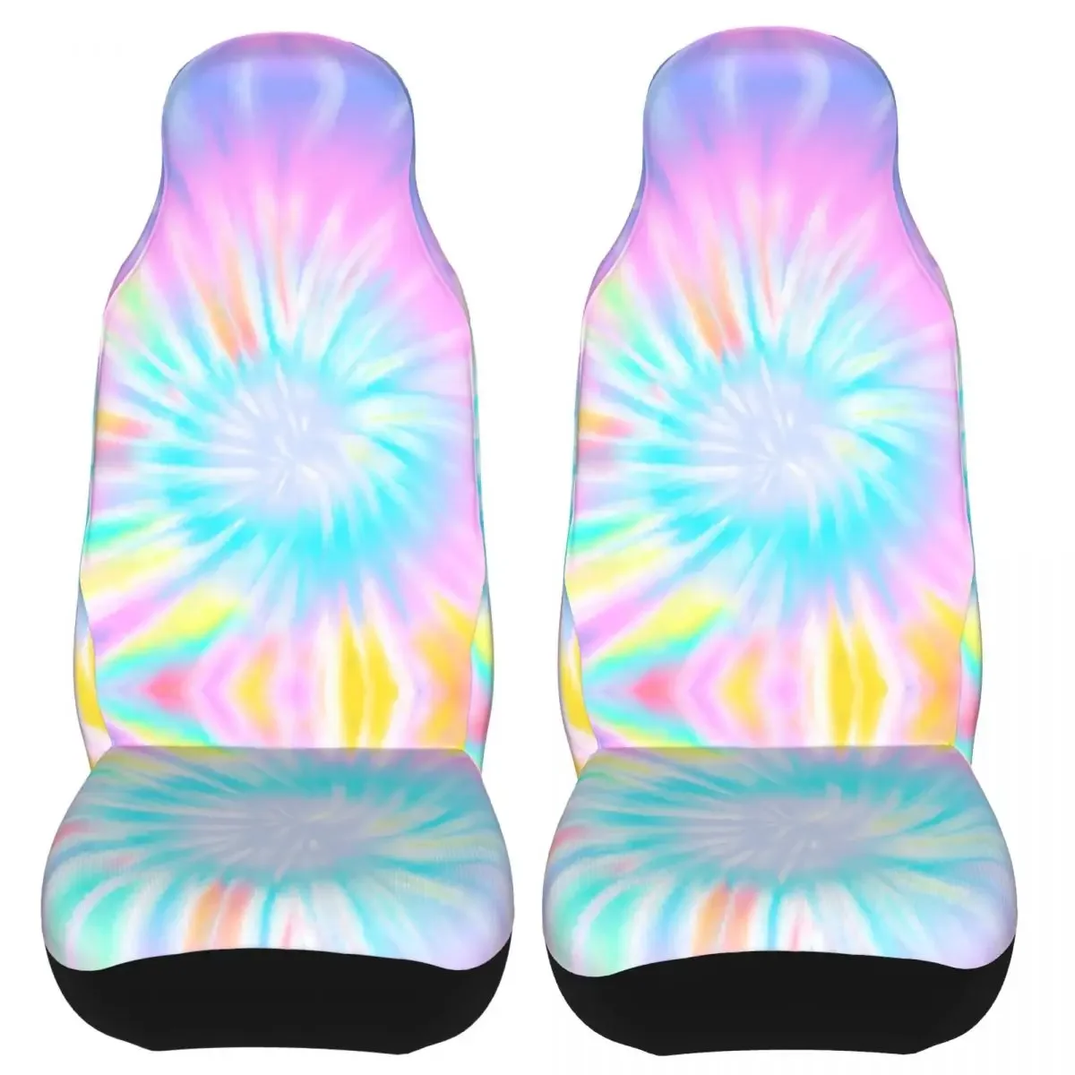 Pastel Swirl Tie Dye Colorful Universal Car Seat Cover Protector Interior Accessories For Seat Covers Fiber Seat Protector