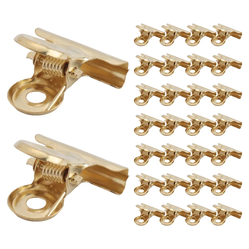 EDT-30 حزمة 1 بوصة مقاطع المفصلي البلدغ الصغيرة، مشابك الورق المعدنية الموثق ملف ورقة المال المشابك لأكياس العلامات والمحلات التجارية والمكتب و