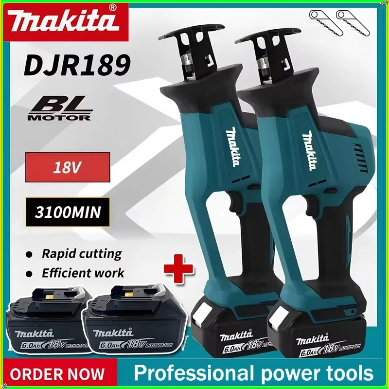 

Аккумуляторная бесщеточная сабельная пила Makita DJR189, 18В, для резки дерева и металла, портативный электроинструмент